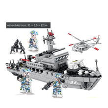 Load image into Gallery viewer, 342PCS Military WW2 Type 081 Mine Countermeasures Ship Wochi Class Figure Model Toy Building Block Brick Gift Kids

