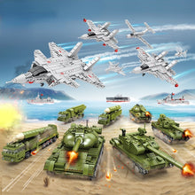 Load image into Gallery viewer, 1260PCS Military Tank Airplane Figure Model Toy Building Block Brick Gift Kids Compatible Lego
