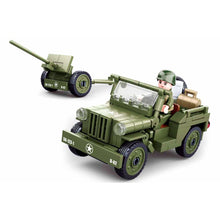 Load image into Gallery viewer, 143PCS Military WW2 Willys Jeep Car Vehicle Figure Model Toy Building Block Brick Gift Kids Compatible Lego
