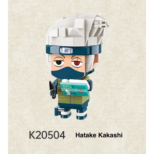 Hatake Kakashi Naruto Cartoon Comic Mini Figure Minifigure Model Construction Action Toy Display Building Block Brick Educational Gift Set Kids Compatible Lego
