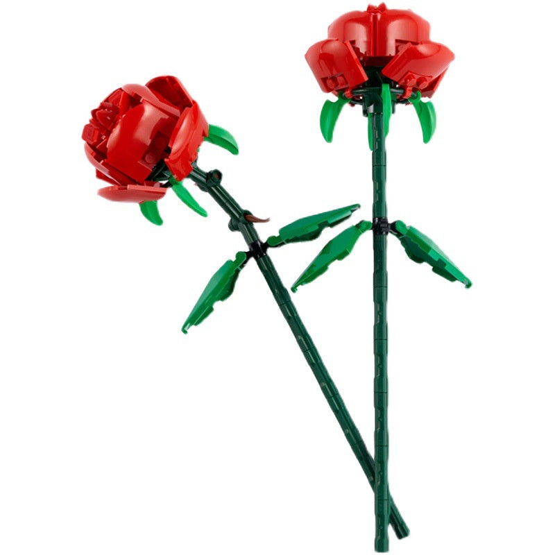MOC Rose Flower Bouquet Romantic Love Valentine's Day Birthday