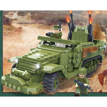 Load image into Gallery viewer, 603PCS Military WW2 M16 MGMC Halftrack Vehicle Figure Model Toy Building Block Brick Gift Kids Compatible Lego
