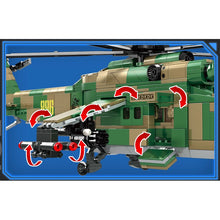 Load image into Gallery viewer, 1006PCS MOC Military WW2 Mi-24 Mil Hind Helicopter Figure Model Toy Building Block Brick Gift Kids Compatible Lego
