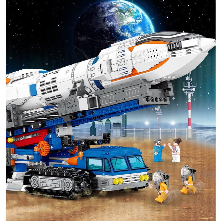 1335PCS Space Rocket Carrier Vehicle Truck Figure Model Toy Building Block Brick Gift Kids Compatible Lego