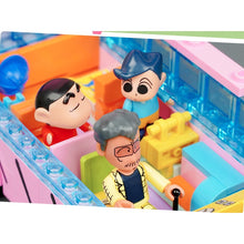 Load image into Gallery viewer, MOC Crayon Shin-chan Cat School Bus Comic Cartoon Figure Model Toy Building Block Brick Gift Kids Compatible Lego

