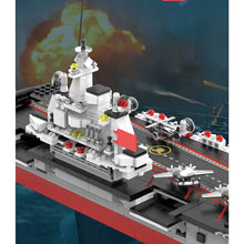 Load image into Gallery viewer, 1624PCS Military WW2 Shandong Aircraft Carrier Ship Figure Model Toy Building Block Brick Gift Kids Compatible Lego
