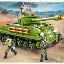 Load image into Gallery viewer, 1120PCS MOC Military WW2 M4 Sherman Medium Tank Figure Model Toy Building Block Brick Gift Kids Compatible Lego
