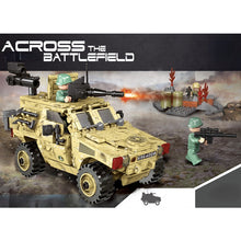 Load image into Gallery viewer, 451PCS Military WW2 Wheeled Armoured Reconnaisance Car Vehicle Figure Model Toy Building Block Brick Gift Kids
