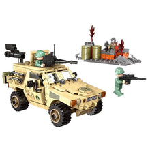 Load image into Gallery viewer, 451PCS Military WW2 Wheeled Armoured Reconnaisance Car Vehicle Figure Model Toy Building Block Brick Gift Kids
