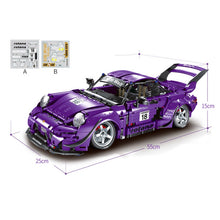 Load image into Gallery viewer, 2088PCS MOC Technic RWB 993 Rotana Classic Super Racing Sports Car Model Toy Building Block Brick Gift Kids Compatible Lego 1:10
