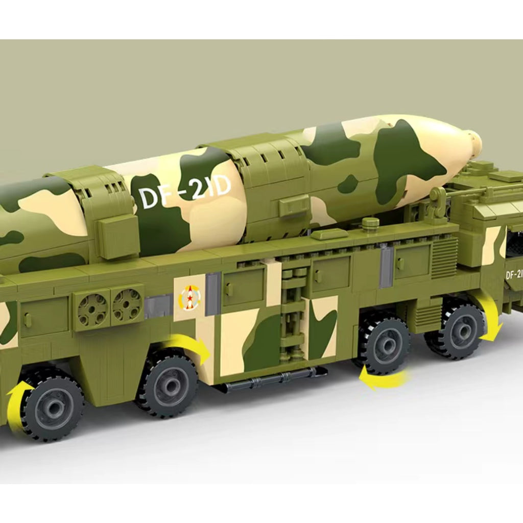 986PCS Military WW2 DF-21 Medium Range Ballistic Missile Truck Figure –  mycrazybuy store
