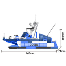 Load image into Gallery viewer, 385PCS Military WW2 Type 022 Missile Speed Boat Houbei Class Ship Figure Model Toy Building Block Brick Gift Kids Compatible Lego
