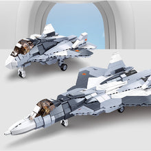 Load image into Gallery viewer, 893PCS Military WW2 2in1 Su-57 Felon Air Fighter Plane Figure Model Toy Building Block Brick Gift Kids

