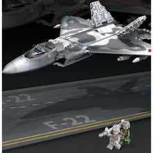 Load image into Gallery viewer, 626PCS Military F22 Raptor Air Fighter Plane Figures Model Toy Building Block Brick Gift Set Kids New
