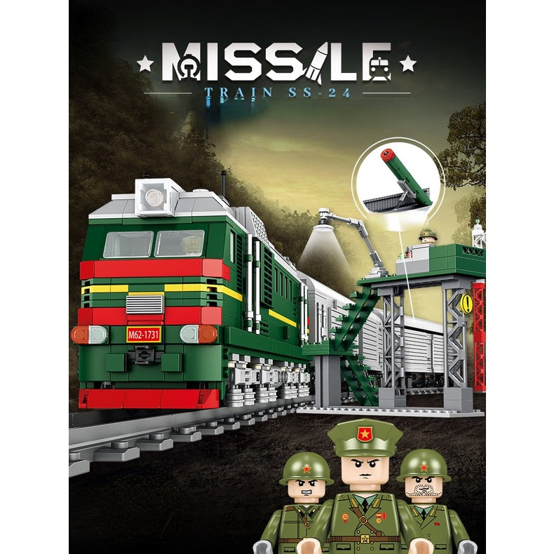 4450PCS MOC Large SS-24 Missile Train Figures Toy Model Building Block Brick Gift Kids Compatible Lego