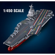 Load image into Gallery viewer, Military WW2 Large 003 PLA NAVY Fujian Aircraft Carrier Ship Model Toy Building Block Brick Gift Kids  1:450
