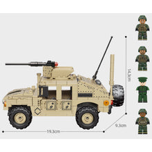 Load image into Gallery viewer, 497PCS Military WW2 M1114 Armored Vehicle Jeep Figure Model Toy Building Block Brick Gift Kids Compatible Lego
