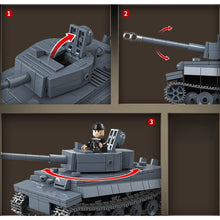 Load image into Gallery viewer, 503PCS Military WW2 Tiger I Sd.Kfz.181 Tank Figure Model Toy Building Block Brick Gift Kids
