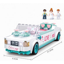 Load image into Gallery viewer, 204PCS MOC Romantic Love Girl Wedding Convertible Car Bridegroom Bride Figure Model Toy Building Block Brick Gift Kids
