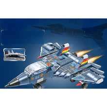 Load image into Gallery viewer, 352PCS Military WW2 J-15 Flying Shark Flanker Air Fighter Figure Model Toy Building Block Brick Gift Kids Compatible Lego
