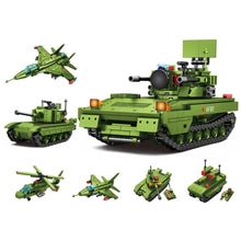 Load image into Gallery viewer, 545PCS Military WW2 4in3 Z-9 Tank Air Fighter Aircraft Helicopter Model Toy Building Block Brick Gift Kids Compatible Lego

