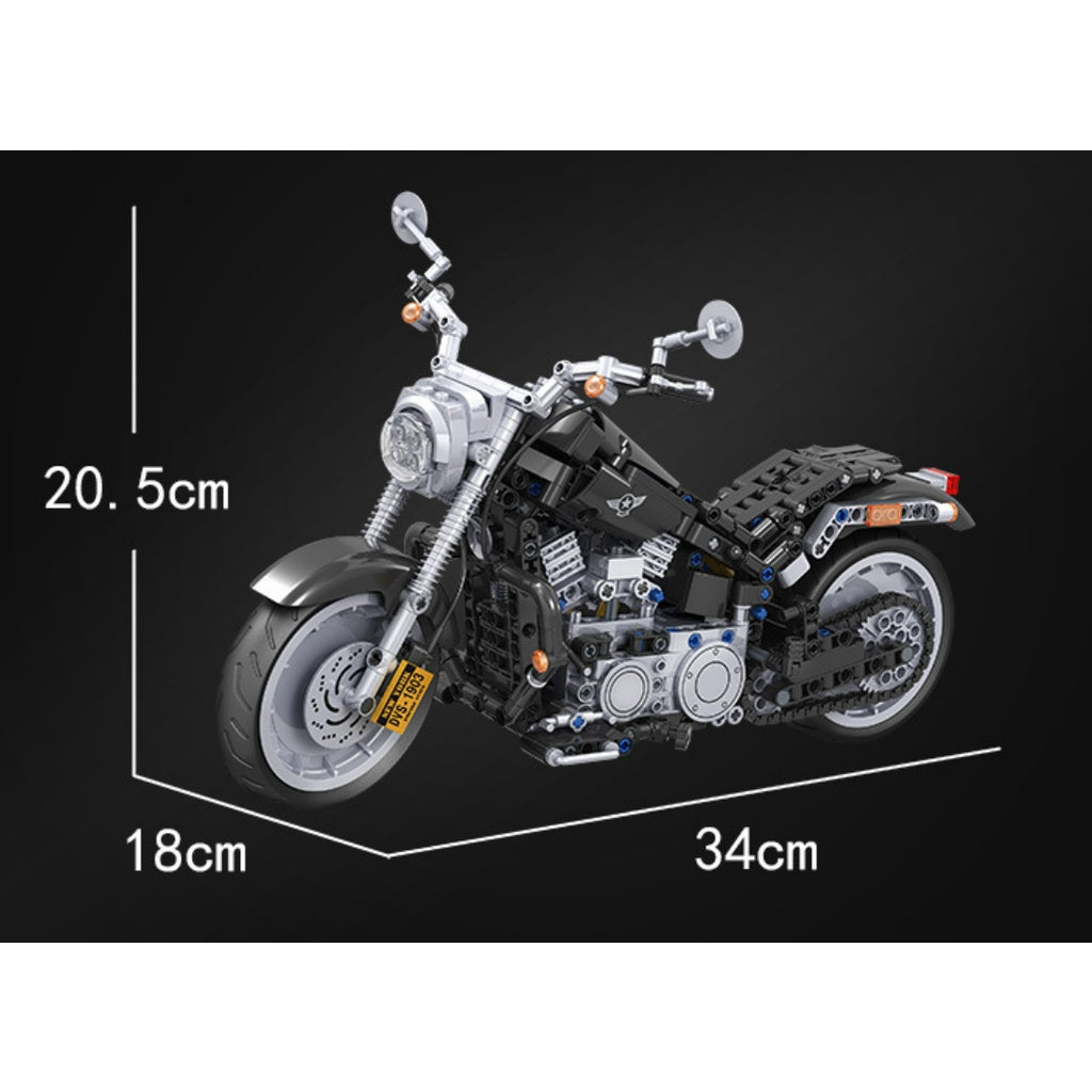 709PCS MOC Technic Speed American Chopper Motorcycle Motor Bike