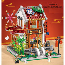 Load image into Gallery viewer, MOC Micro Mini Chinese New Year Traditional Bridge Pavilion Teahouse Model Figure Toy Building Block Brick Gift Kids
