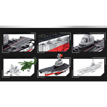 Load image into Gallery viewer, 702PCS Military WW2 Liaoning Aircraft Carrier Battle Ship Model Toy Building Block Brick Gift Kids Compatible Lego
