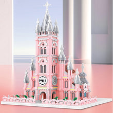 Load image into Gallery viewer, 7017PCS Architecture Pink Church Ho Chi Minh Vietnam Model Building Block Brick Toy Display Gift Set Kids New Compatible Lego

