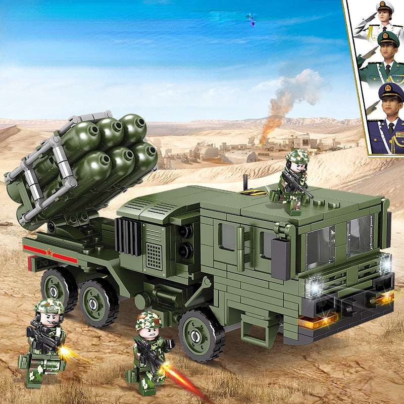 470PCS Military WW2 HQ-16 Air Defense Missile Truck Figure Model Toy Building Block Brick Gift Kids Compatible Lego