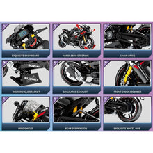 Load image into Gallery viewer, 794PCS MOC Technic Speed GSX R1000R Motorcycle Motor Bike Model Toy Building Block Brick Gift Kids Compatible Lego 1:7
