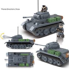 Load image into Gallery viewer, 503PCS Military PZ.KPFW II Ausf L Luchs Tank Building Block Brick Model Figure Toy Gift Set Kids New

