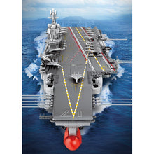 Load image into Gallery viewer, 3010PCS Military WW2 Large Shandong Class Aircraft Carrier PLA NAVY Figure Model Toy Building Block Brick Gift Kids Compatible Lego

