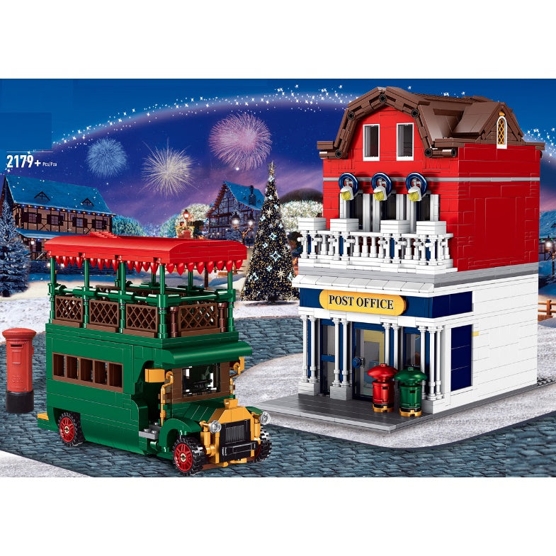 2179PCS City Town Street Post Office Model Toy Building Block Brick Gift Set Kids New Compatible Lego