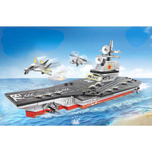 Load image into Gallery viewer, 313PCS Military WW2 CVN Nuclear Aircraft Carrier Figure Model Toy Building Block Brick Gift Kids Compatible Lego
