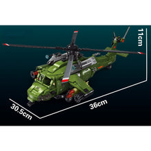 Load image into Gallery viewer, 600PCS Military WW2 Harbin Z-20 Helicopter Figure Model Toy Building Block Brick Gift Kids Compatible Lego
