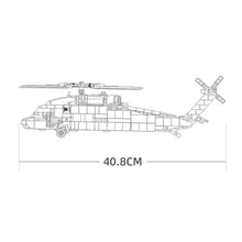 Load image into Gallery viewer, 692PCS Military WW2 UH-60 Utility Helicopter S-70A Black Hawk Figure Model Toy Building Block Brick Gift Kids Compatible Lego
