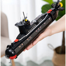 Load image into Gallery viewer, 515PCS Military WW2 PLA Type 094 Jin-Class Strategic Nuclear Submarine Figure Model Toy Building Block Brick Gift Kids
