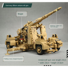Load image into Gallery viewer, 829PCS Military WW2 Flak 36 88mm Antiaircraft Figure Model Toy Building Block Brick Gift Kids Compatible Lego
