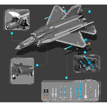 Load image into Gallery viewer, 1586PCS Military WW2 Shenyang J-31 Gyrfalcon Air Plane Fighter Figure Stand Model Toy Building Block Brick Gift Kids Compatible Lego
