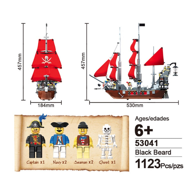 1125PCS Pirates of the Caribbean Black Beard Ship Boat Model Figures –  mycrazybuy store