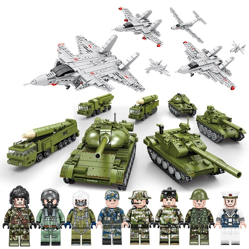 1260PCS Military Tank Airplane Figure Model Toy Building Block Brick Gift Kids Compatible Lego