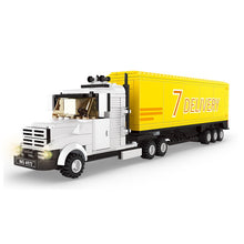 Load image into Gallery viewer, MOC City Container Heavy Goods Transportation Truck Car Vehicle Model Toy Building Block Brick Gift Kids Compatible Lego
