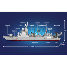 Load image into Gallery viewer, 2130PCS Military WW2 PLA NAVY Type 052D Luyang Class Guided Missile Destroyer Figure Model Toy Building Block Brick Gift Kids Compatible Lego
