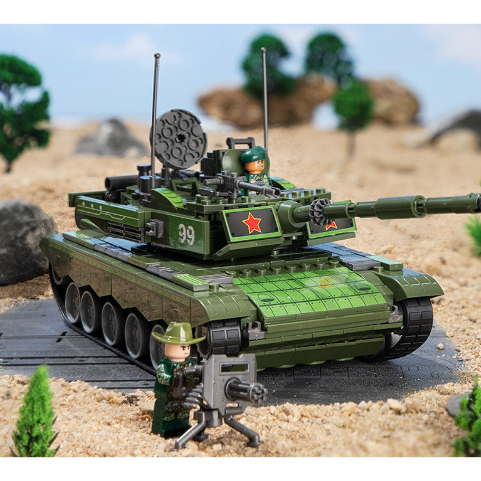 501PCS Military WW2 Type ZTZ-99 Main Battle Tank Figure Model Toy