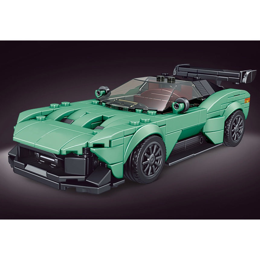 369PCS MOC Technic Vulcan Racing Sports Car Model Toy Building Block Brick Gift Kids Compatible Lego With Display Box