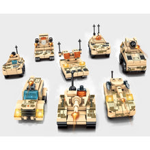 Load image into Gallery viewer, 445PCS Military WW2 8 Sets Tank IFV APC Model Toy Building Block Brick Gift Kids Compatible Lego
