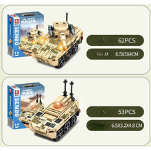 Load image into Gallery viewer, 445PCS Military WW2 8 Sets Tank IFV APC Model Toy Building Block Brick Gift Kids Compatible Lego

