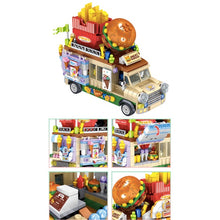 Load image into Gallery viewer, MOC Micro Mini Food Fruit Ice Cream Sushi Burger Vending Truck Car Model Toy Building Block Brick Gift Kids

