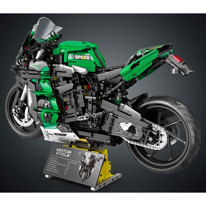 2088PCS MOC Technic Large Kawasaki H2 SX SE Motorcycle Motor Bike